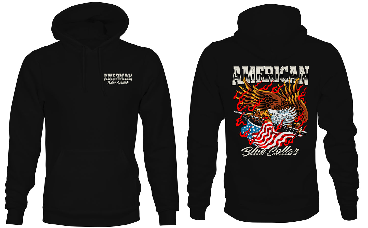 Eagle Flag On Fire Hoodie