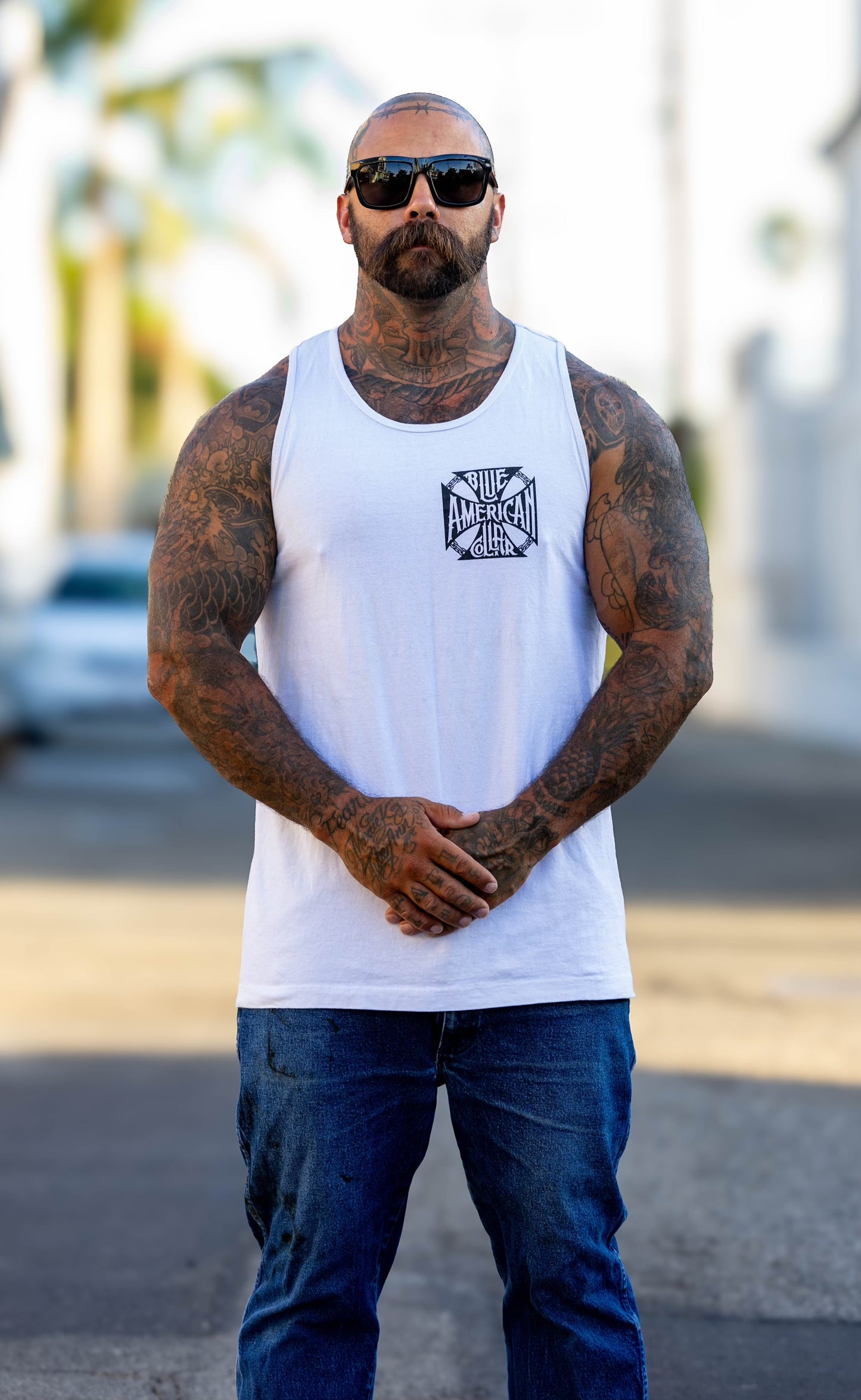 ABC Iron Cross Tank White