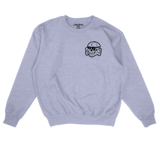 GREY SKULL CREWNECK