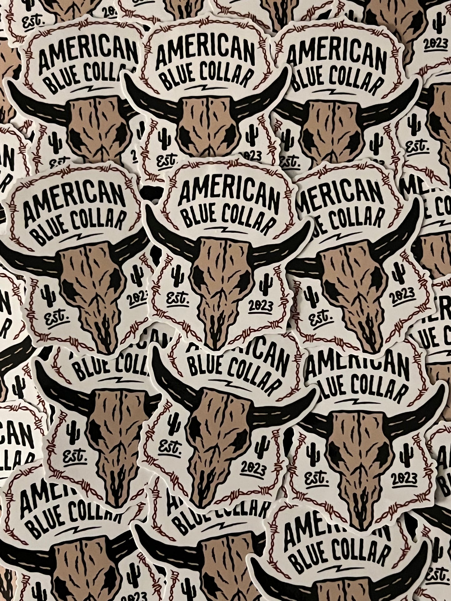 American Blue Collar Sticker