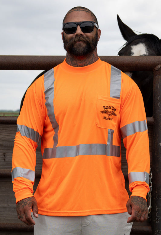 High Viz Reflective Shirt Orange