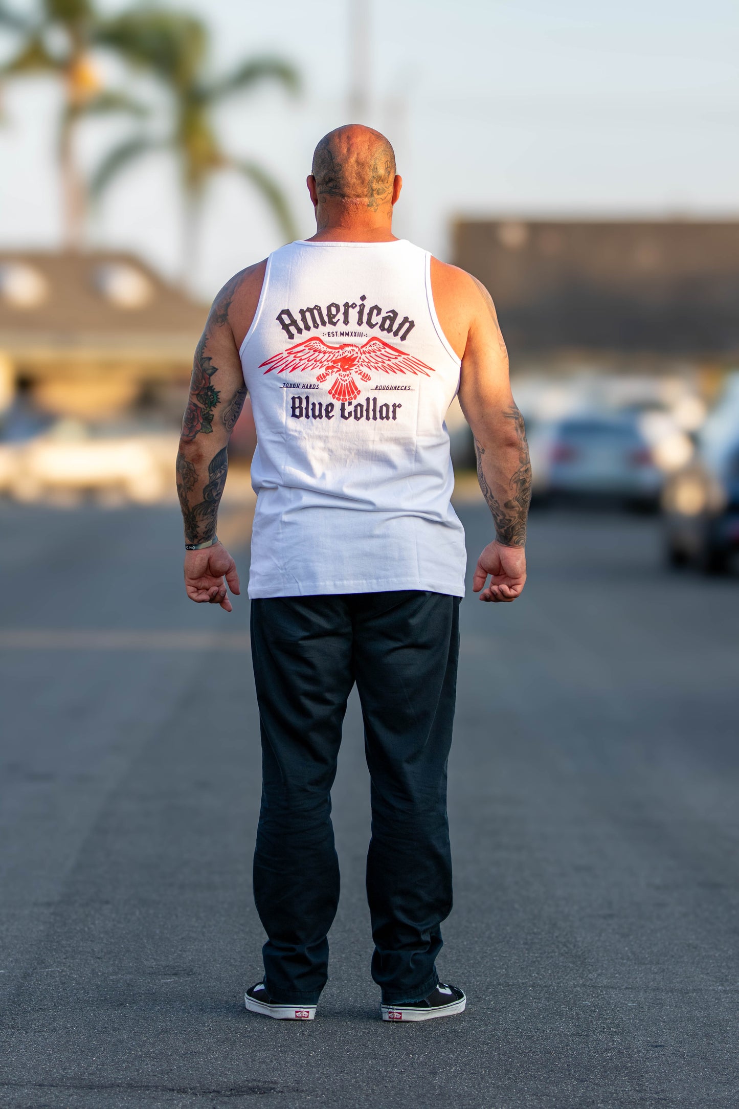 Red Eagle White Tank