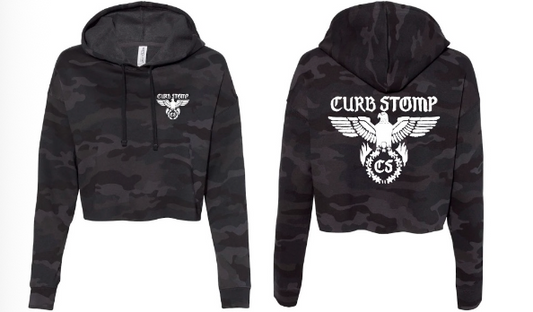 EAGLE WREATH CROP HOODIE